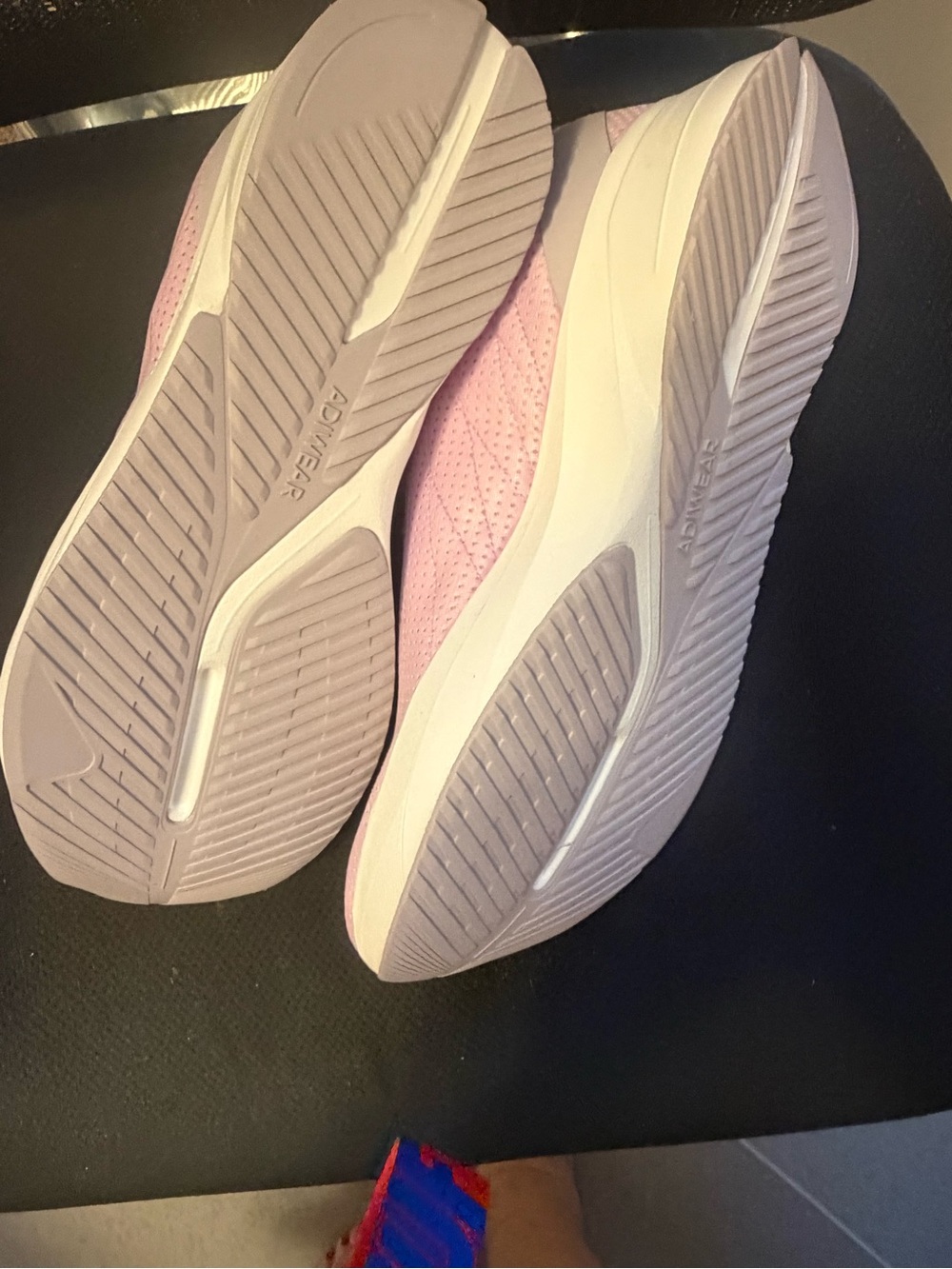adidas Women’s Pink Sneakers with Neon Yellow Logo Accents - Picture 5 of 5
